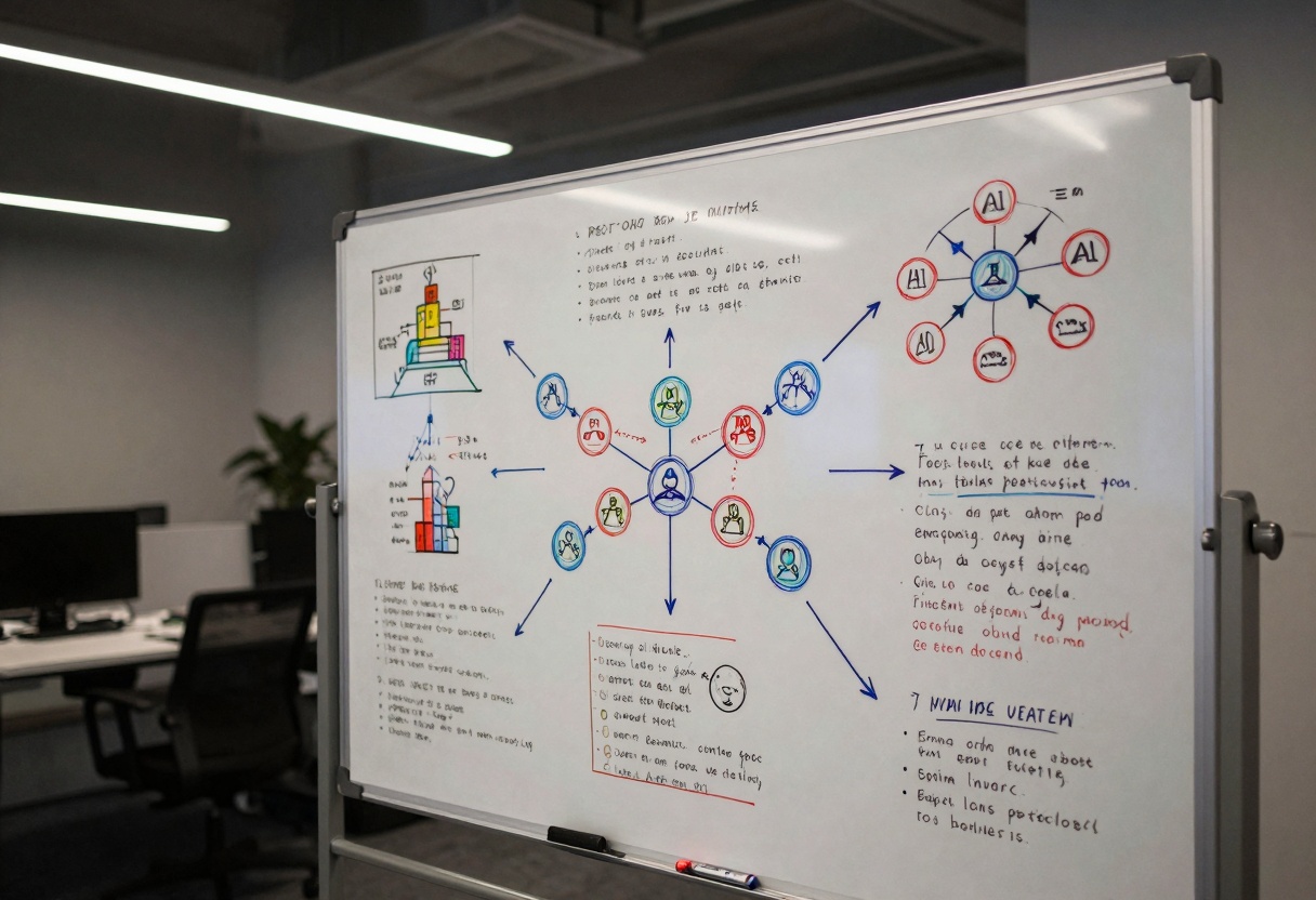Whiteboard summary with detailed diagrams and notes
