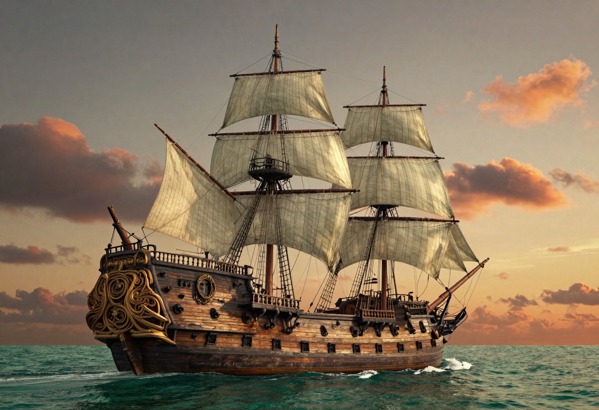 3D rendered ship from code visualization