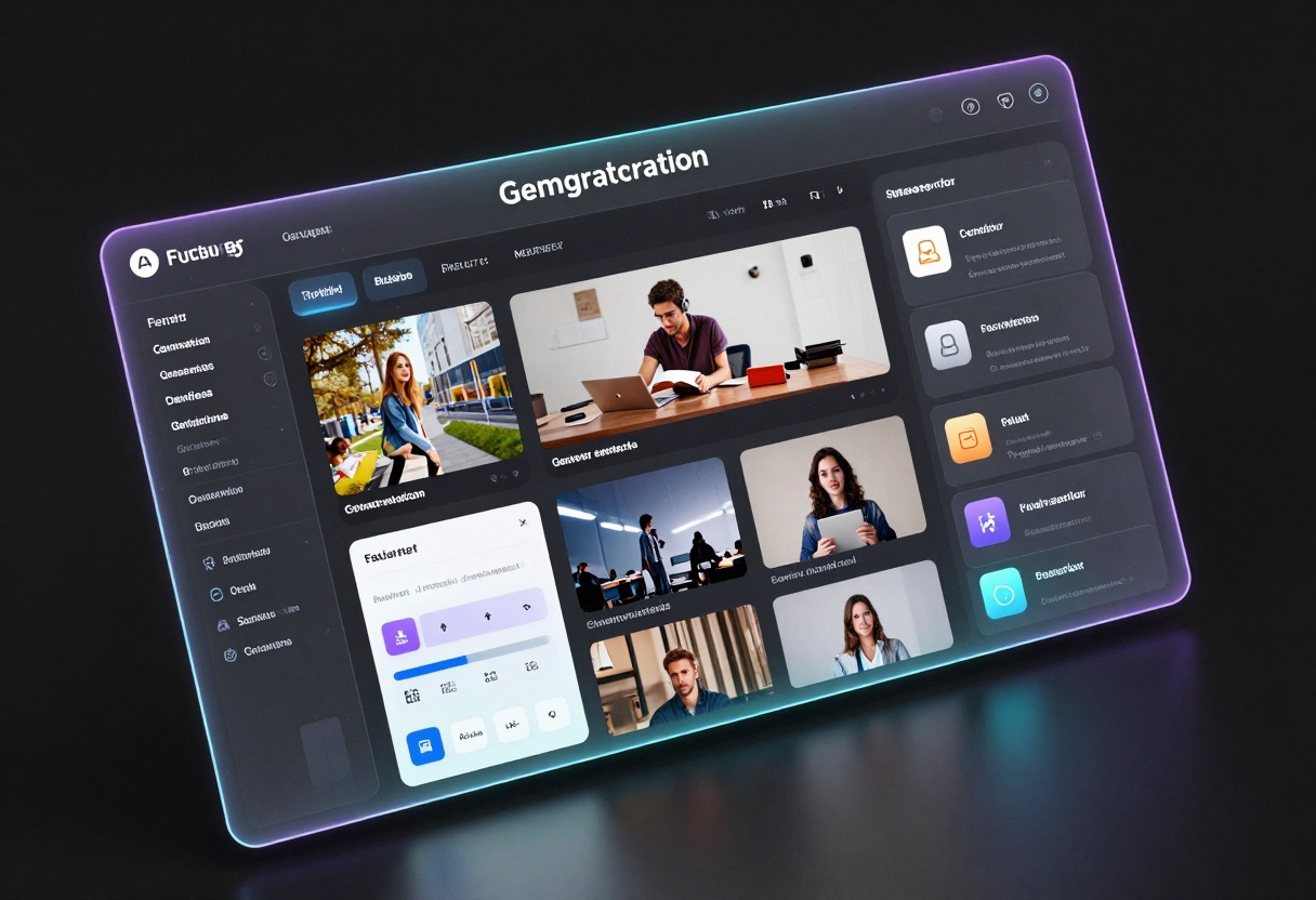 AI image editing dashboard interface