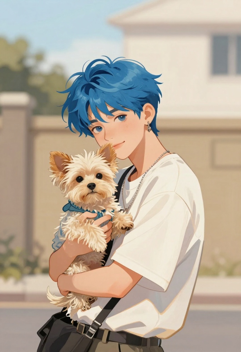 Original character portrait in three-quarter view