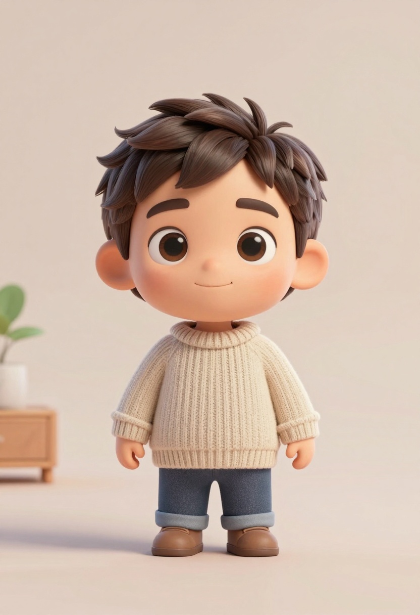 3D character in simple indoor setting
