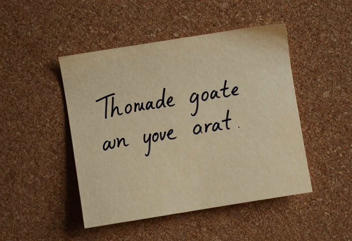 Original handwritten note