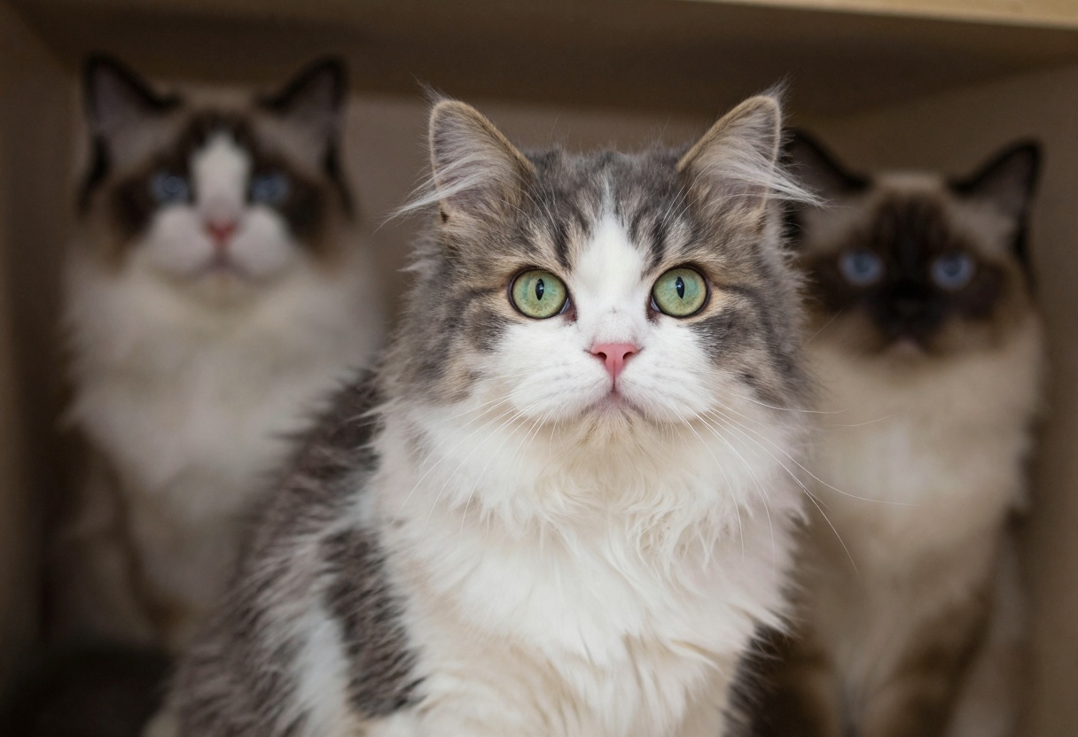 Natural cat portrait photograph
