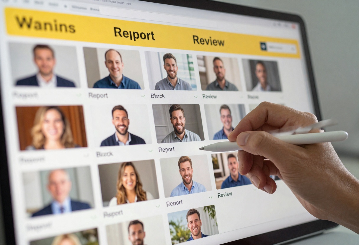 Split screen prompt iteration cards with a safe fashion portrait on screen