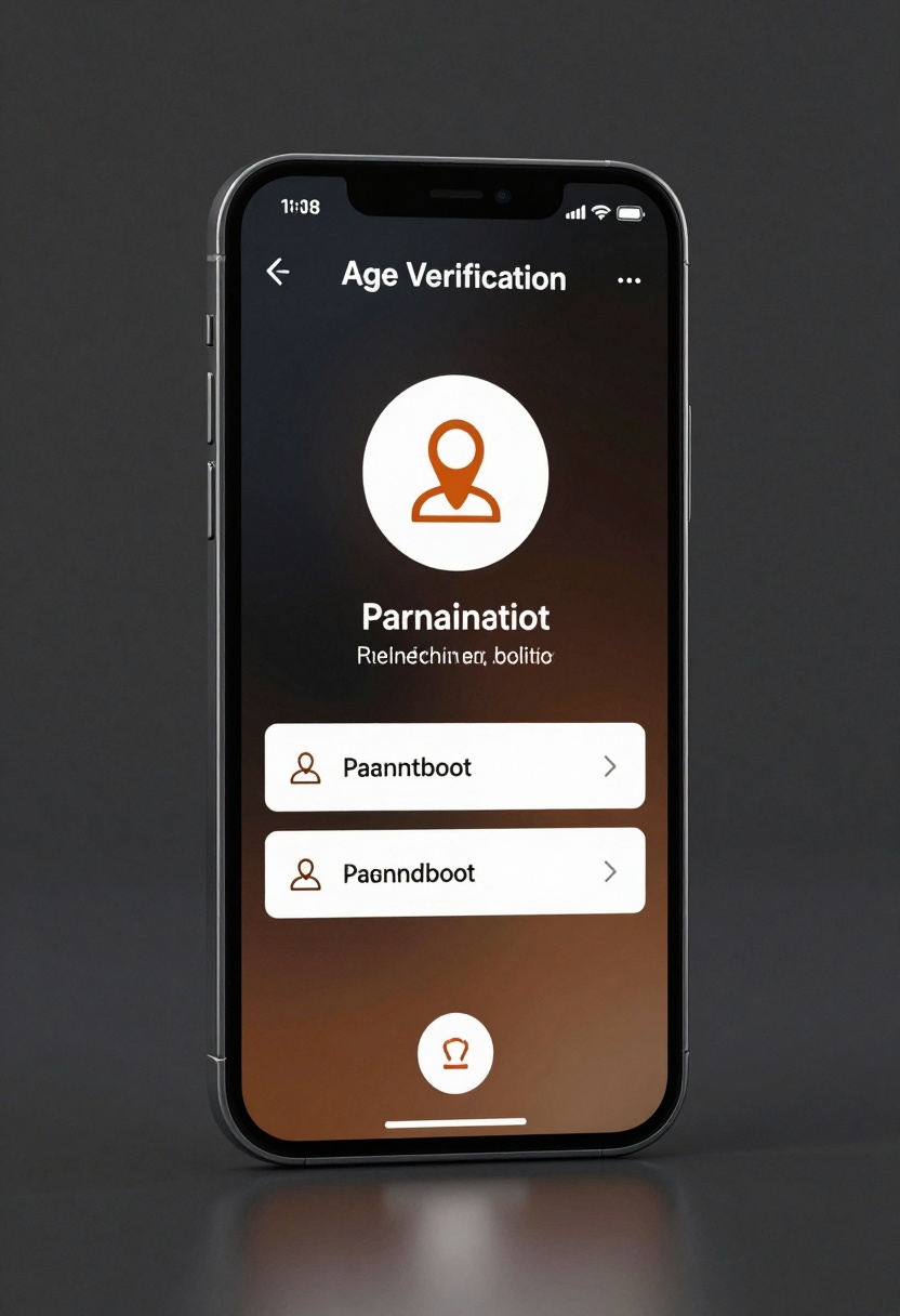 Photorealistic age verification screen and parental controls