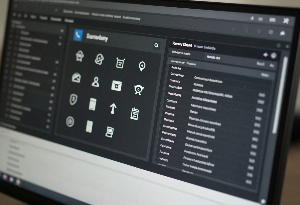 Secure dashboard with privacy settings and an audit log