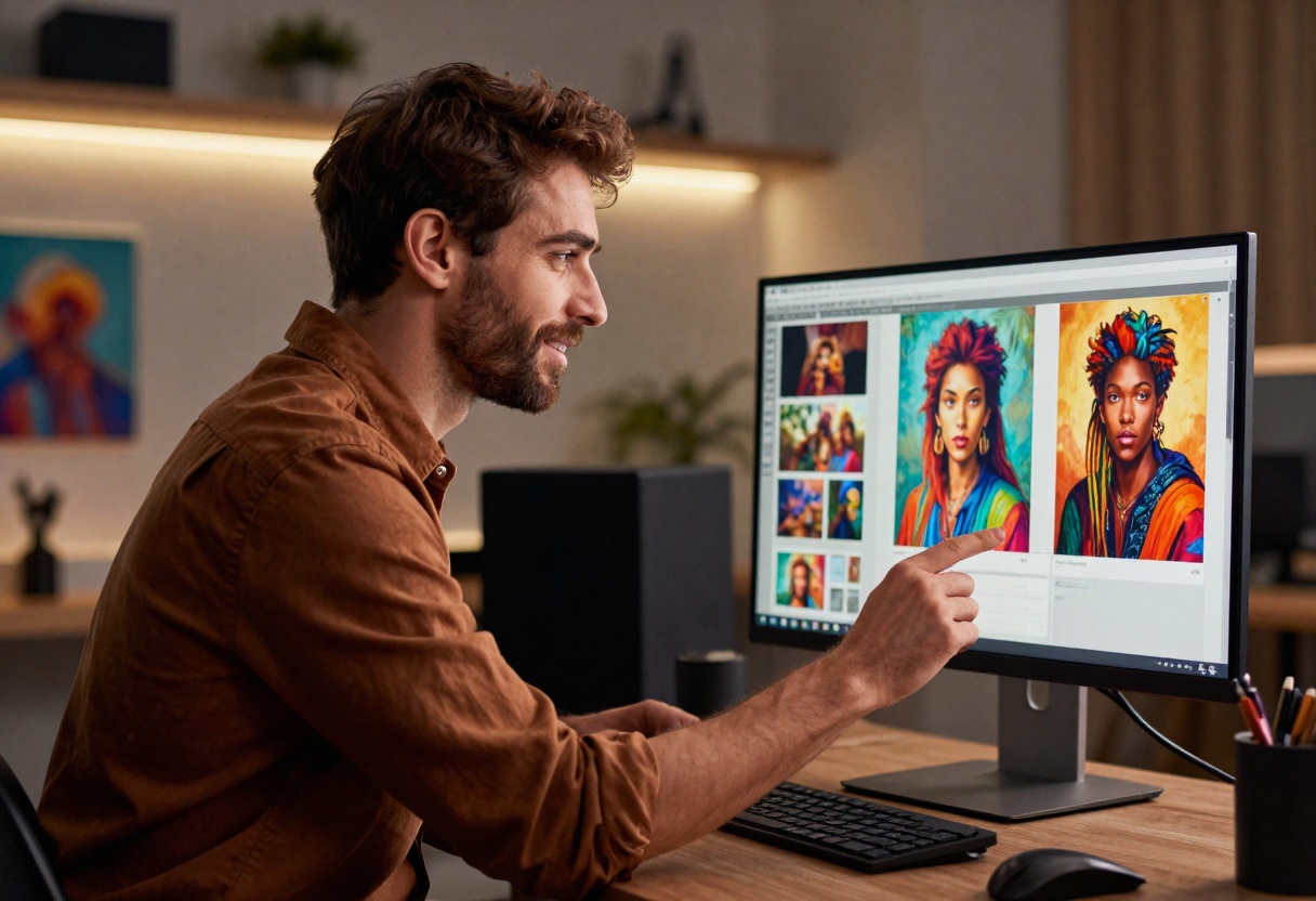 Creative professional reviewing NSFW AI art