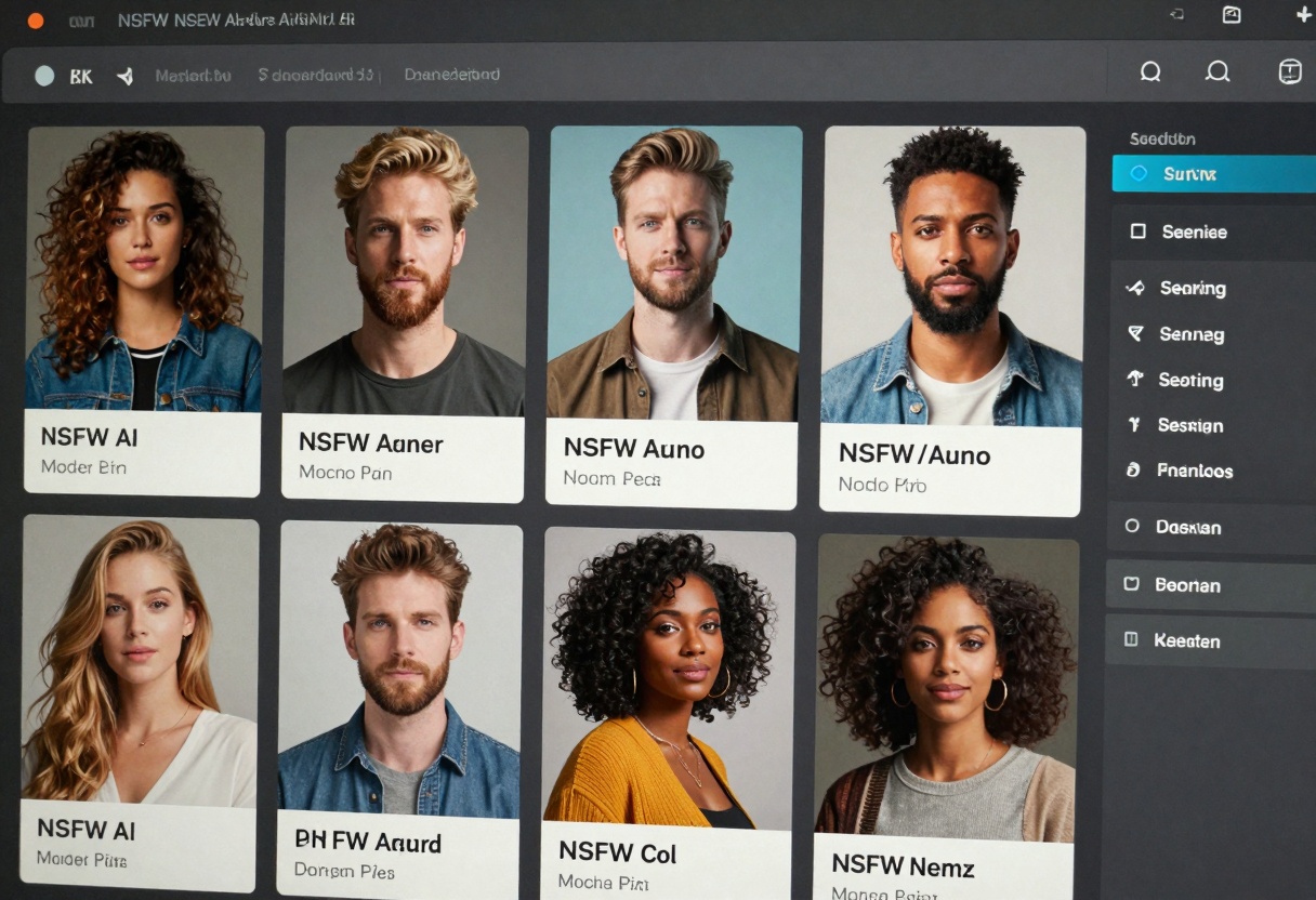 Dashboard with NSFW model cards