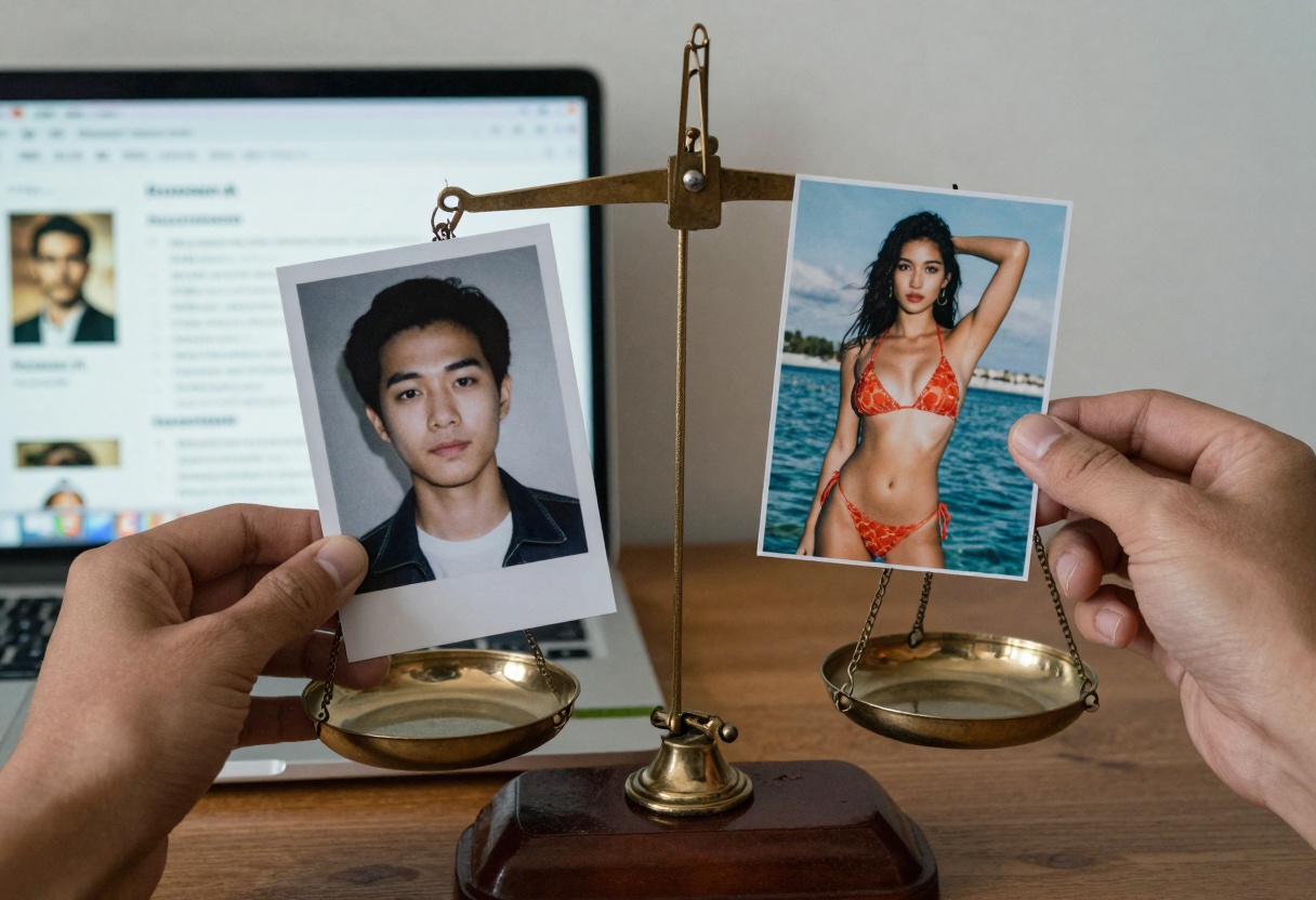 Balancing two photo prints