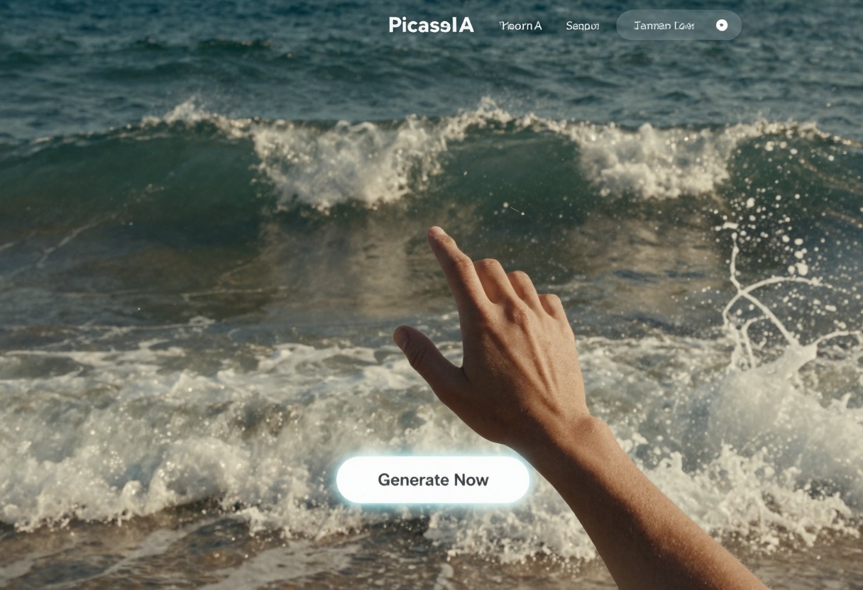 Generate Now button with waves