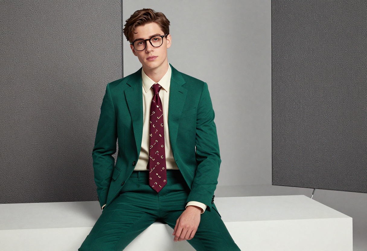 Professional fashion portrait with structured composition Professional fashion portrait with structured composition