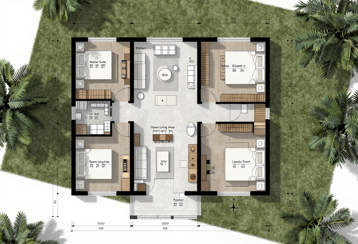 Architectural floor plan blueprint