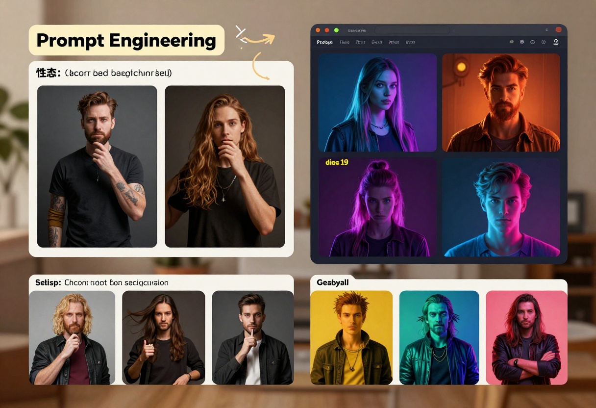 Prompt engineering techniques for character generation