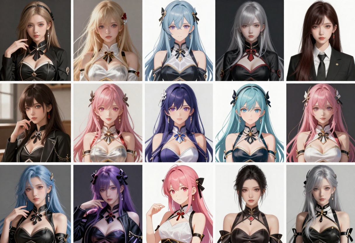 Character gallery and generation examples