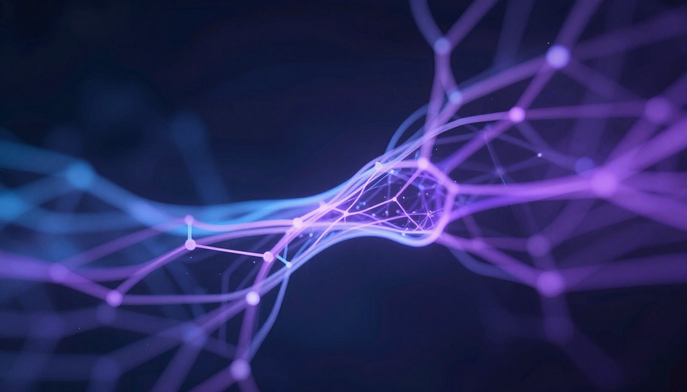 Abstract artistic representation of AI model training