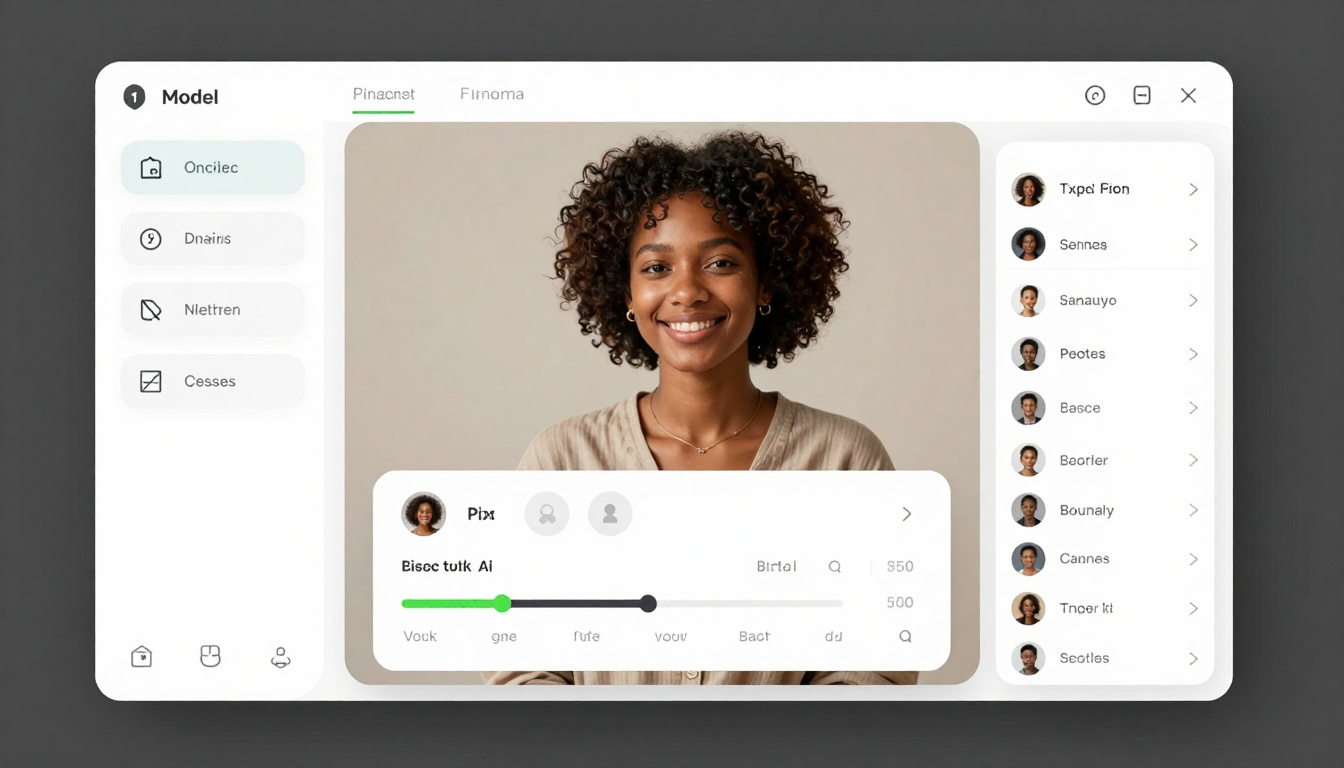 Minimalist AI interface dashboard with model selection