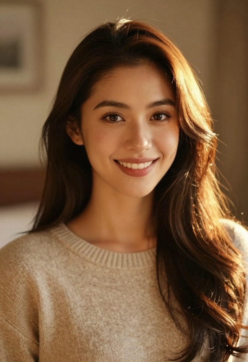 Photorealistic AI girlfriend character portrait
