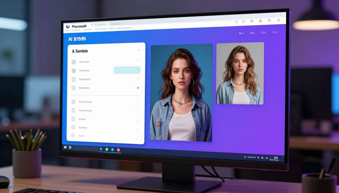 PicassoIA interface for AI girlfriend generation