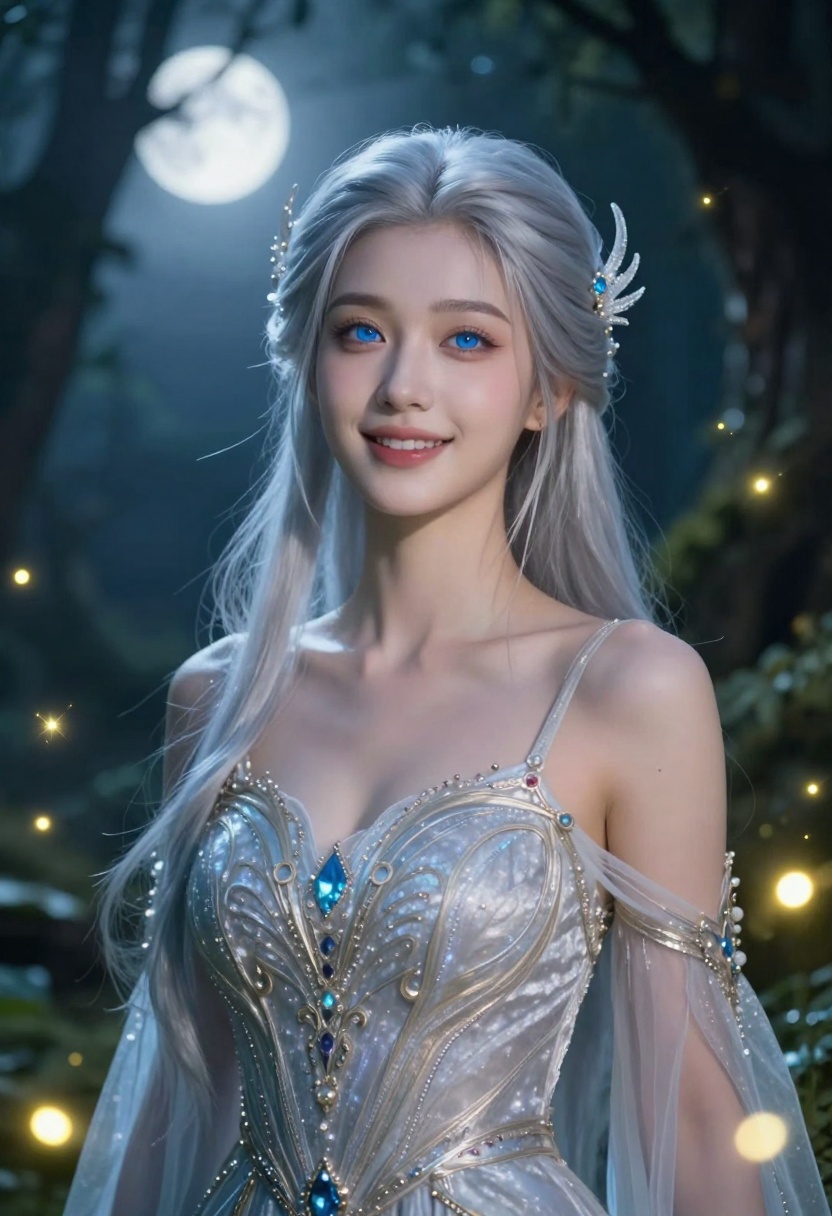 Fantasy-style AI girlfriend character with magical elements