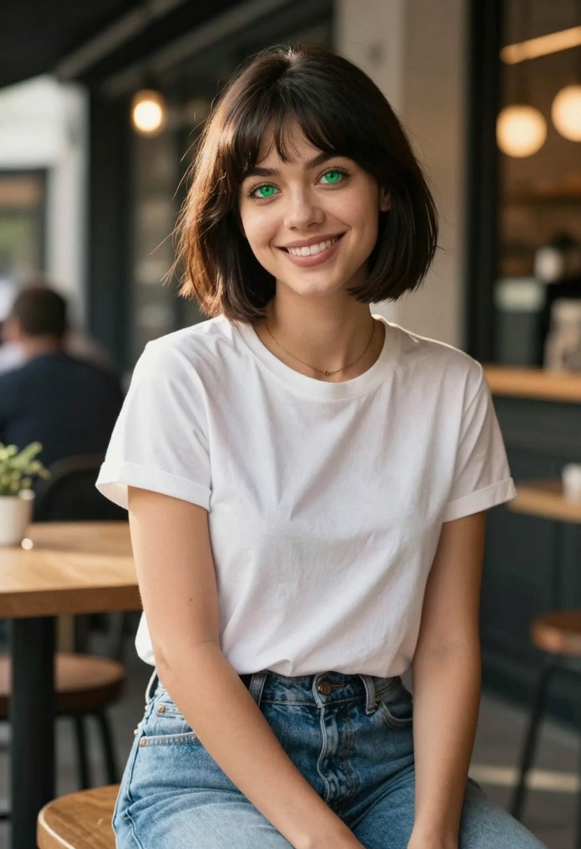Casual-style AI girlfriend character in everyday setting