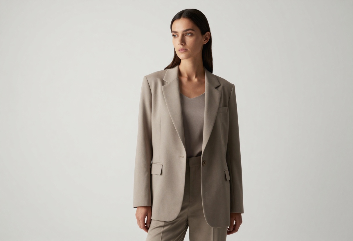 Minimalist fashion portrait with neutral tones