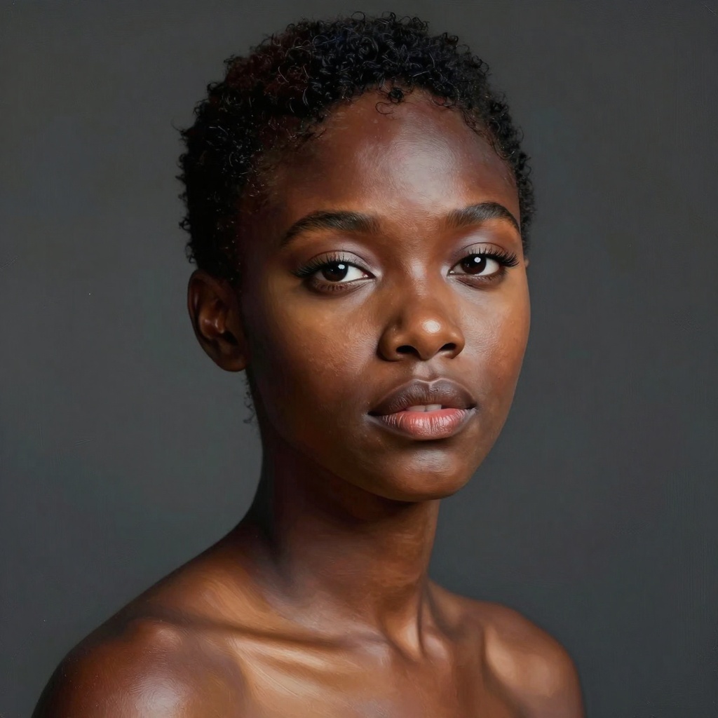 Artistic AI portrait with creative lighting effects