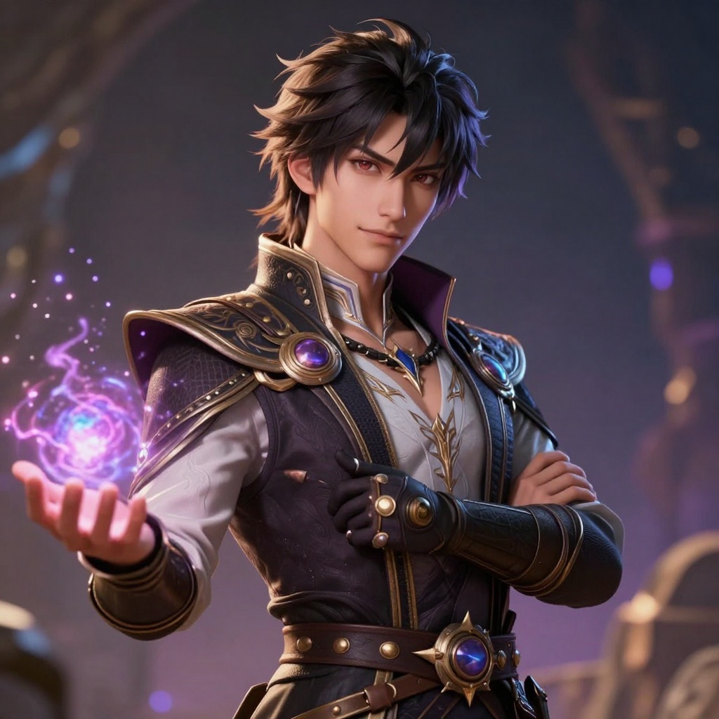 Fantasy character with mystical elements