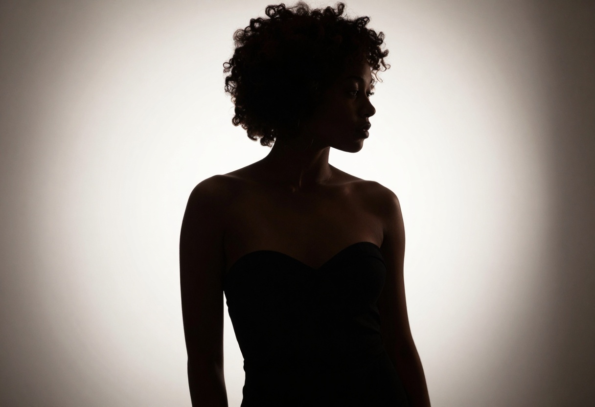 Artistic boudoir photography with silhouette