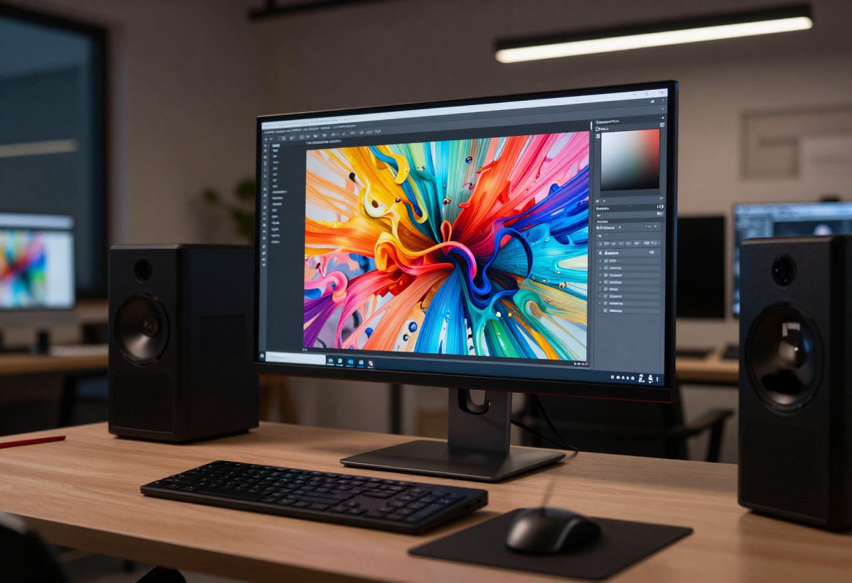 High-end digital art studio setup