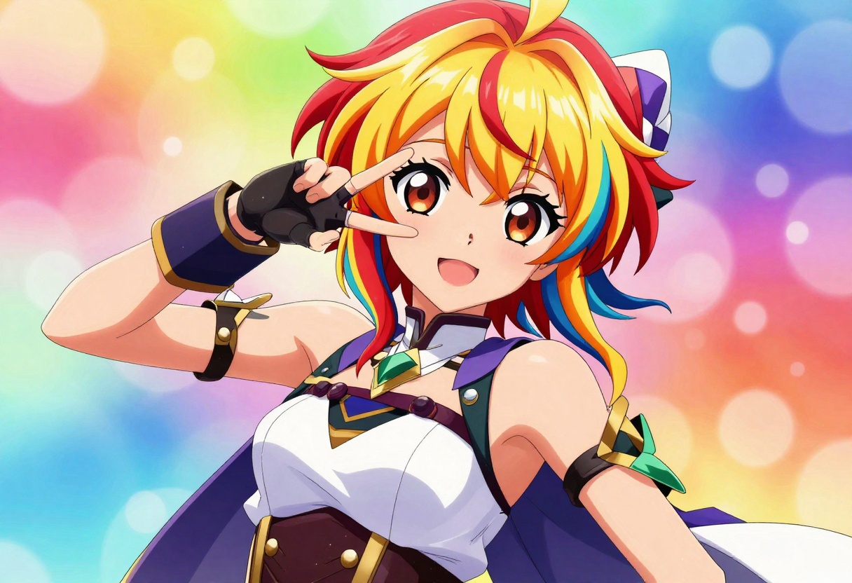 Anime-style character with vibrant colors