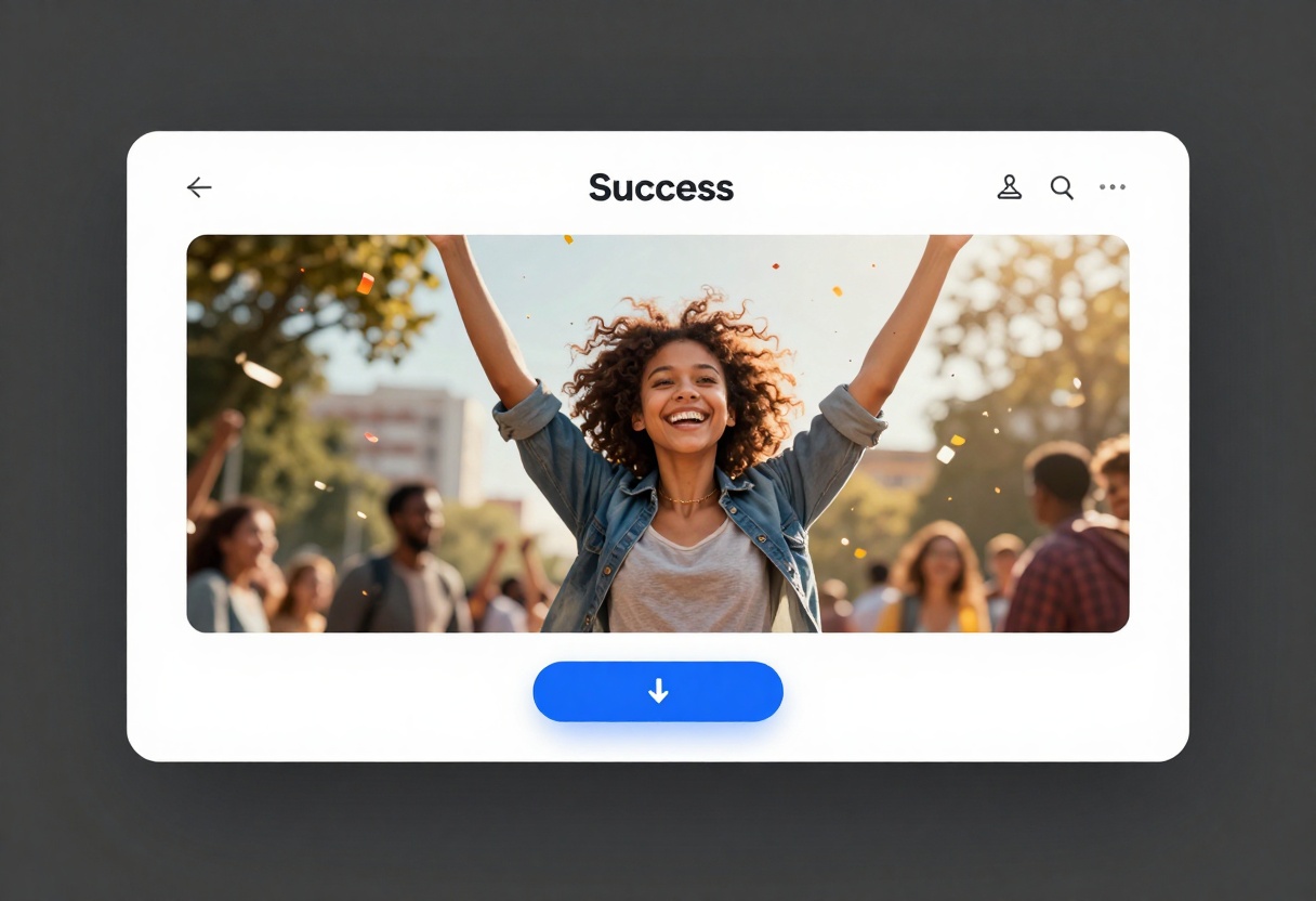 Success screen with completed generation