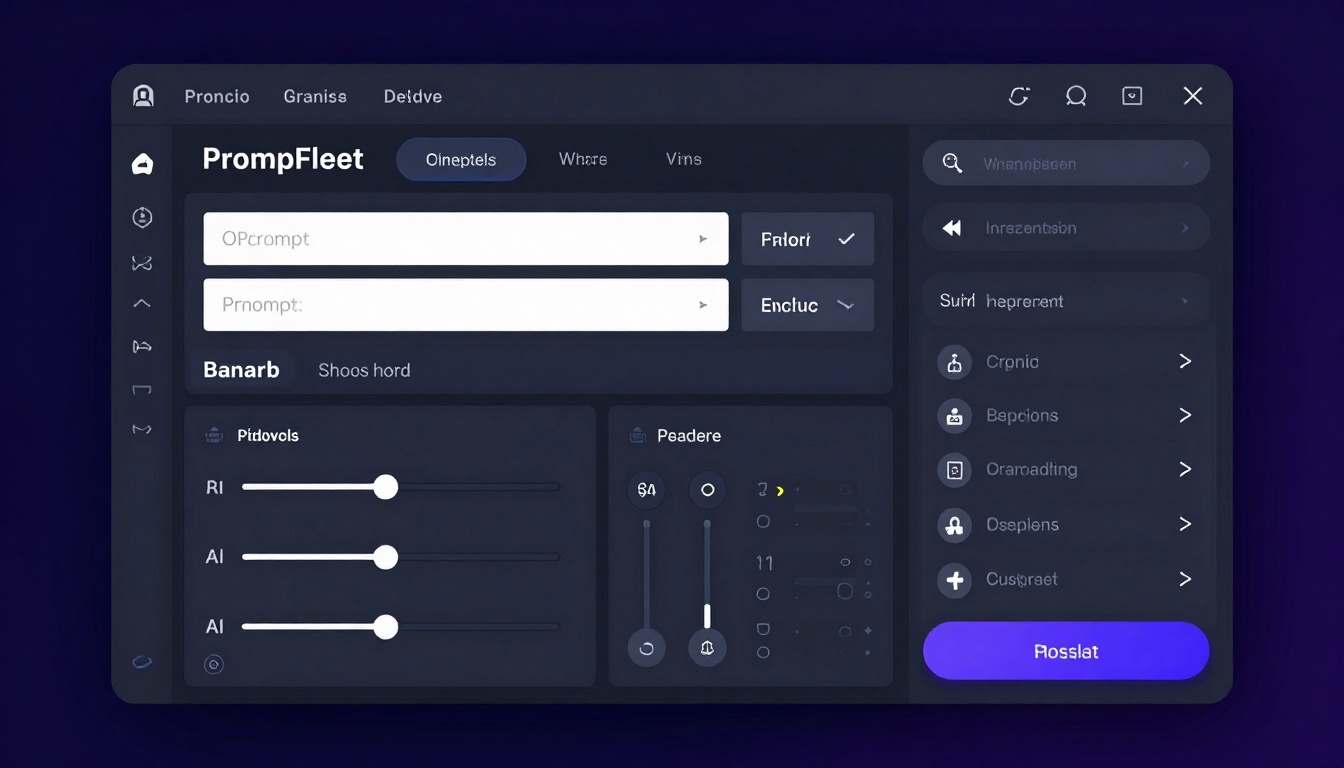 Professional interface showing generation controls and settings Professional interface showing generation controls and settings