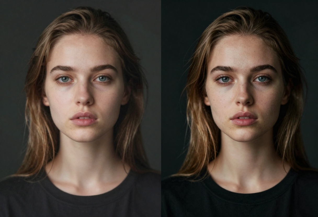 Quality comparison showing format and resolution differences