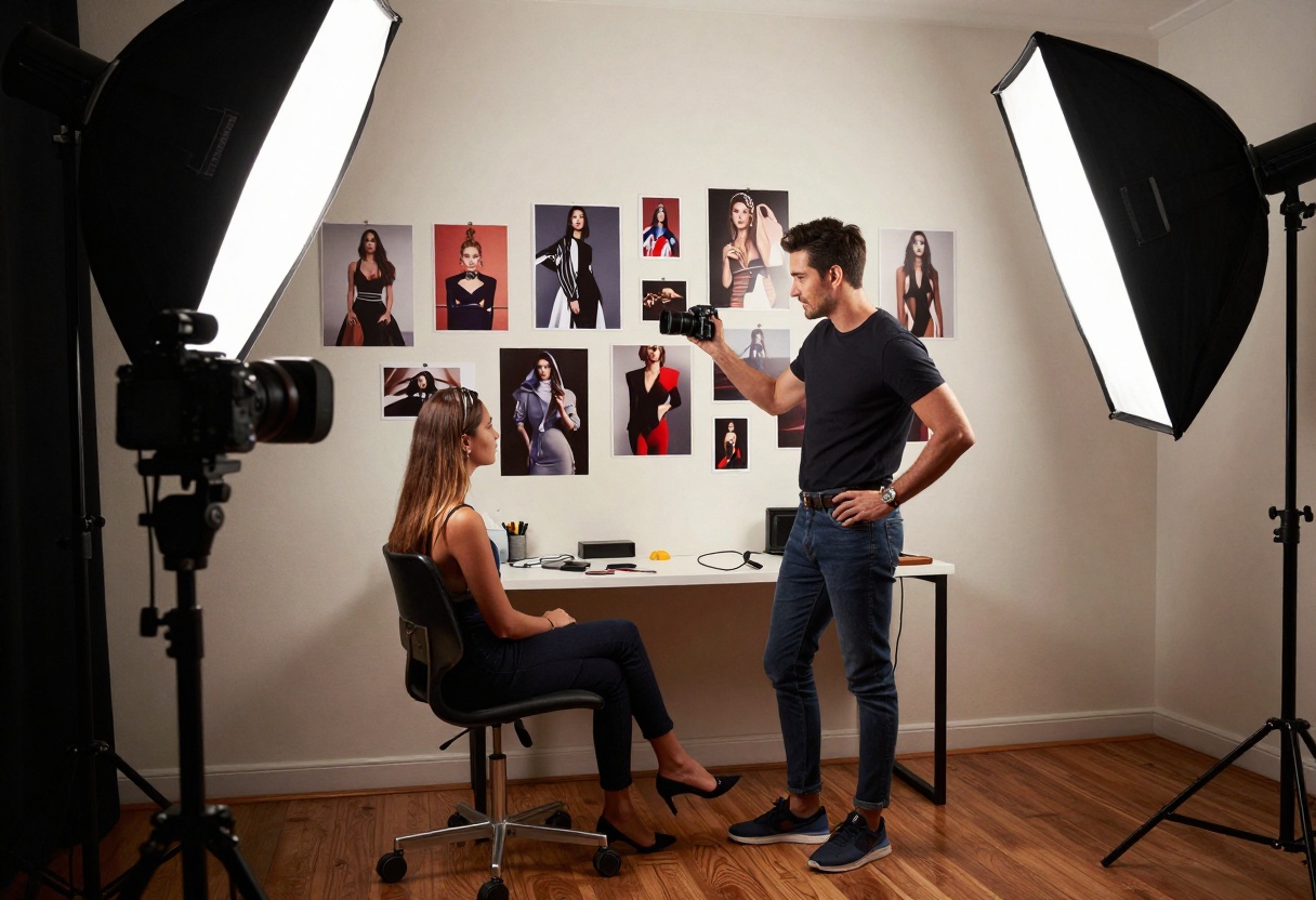 Professional photography studio setup