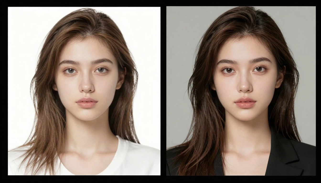 Before and after AI generation comparison
