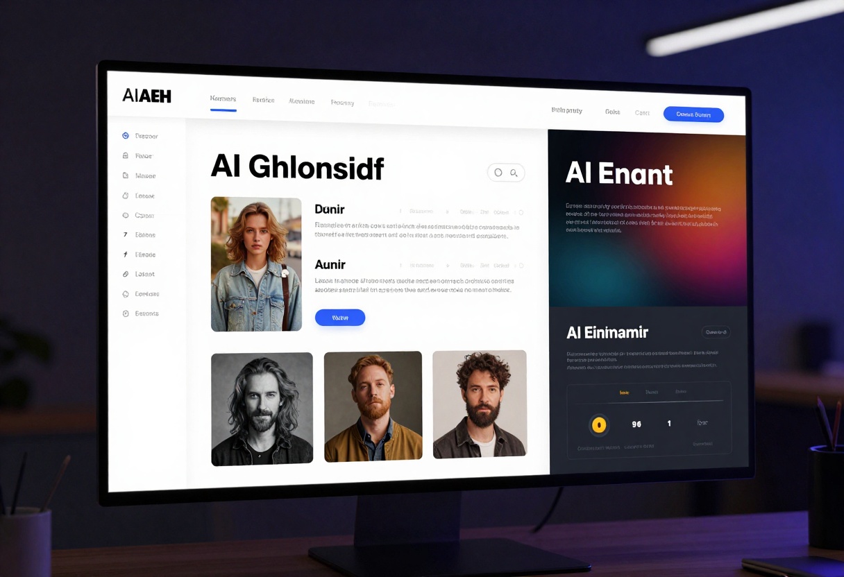 Prompt examples on digital screen