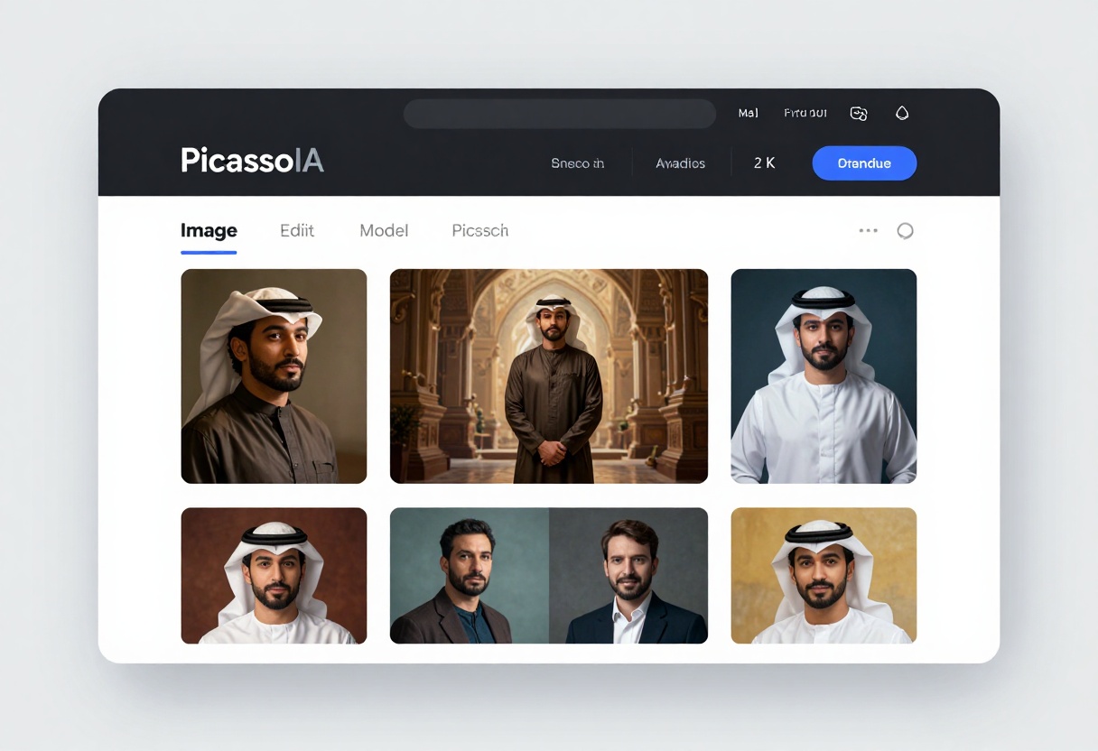 PicassoIA interface showing p-image-edit
