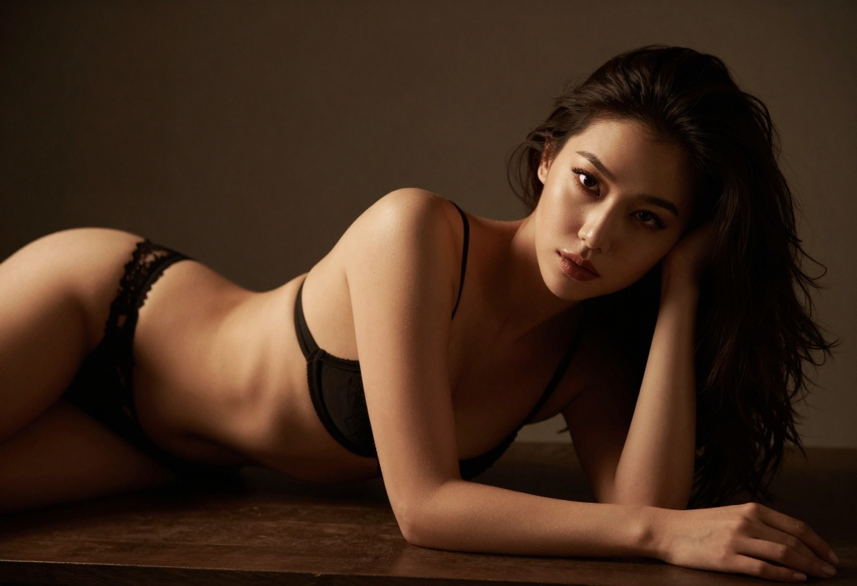 Artistic boudoir photography with elegant composition