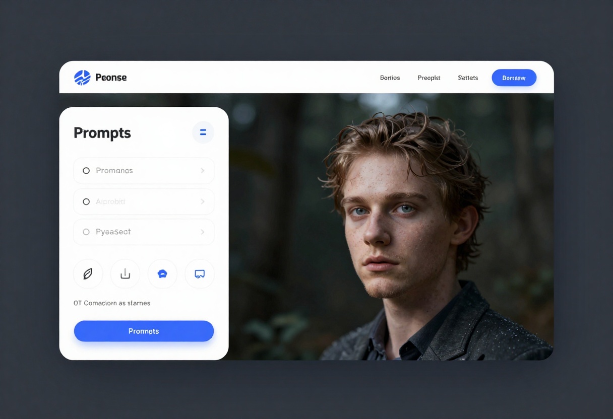Modern AI generation platform interface