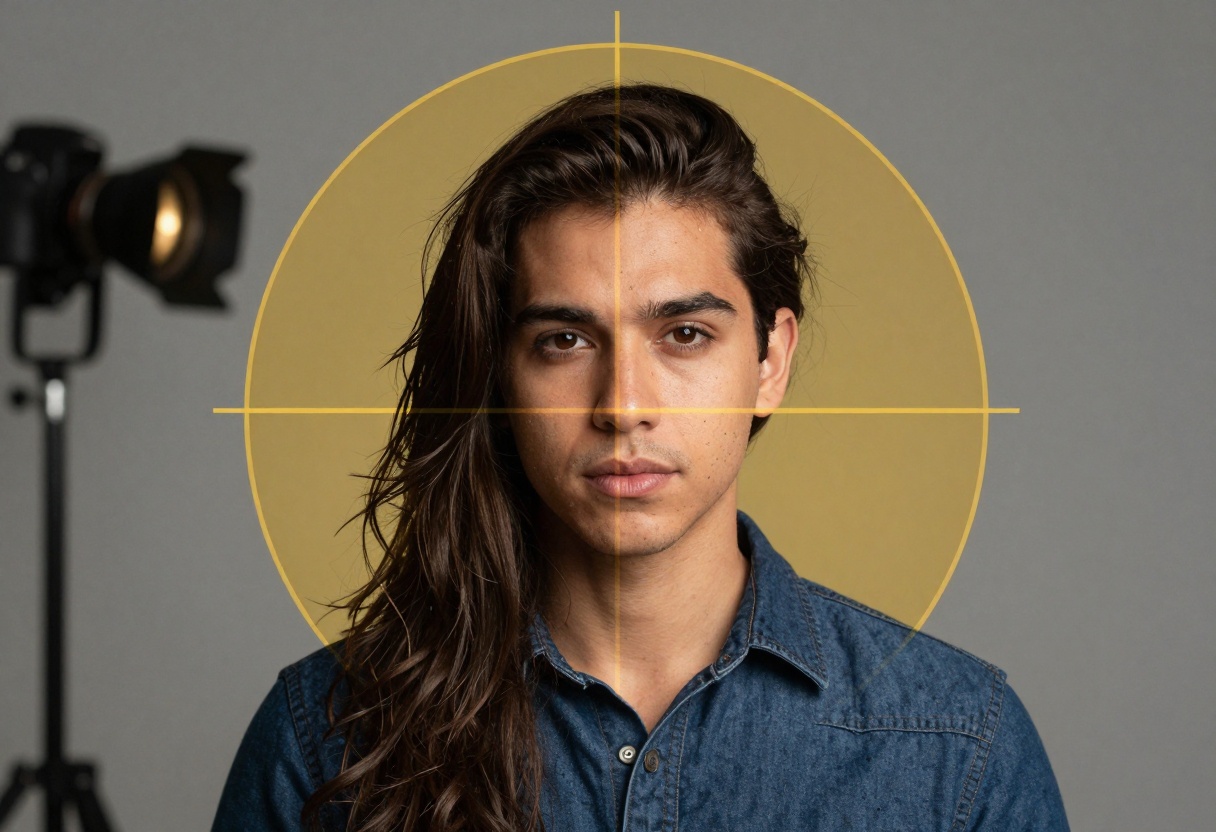 Composition guide showing rule of thirds