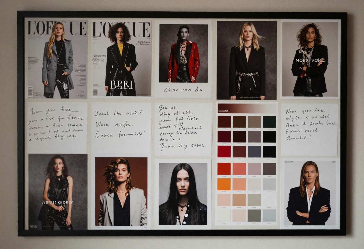 Mood board with artistic inspiration