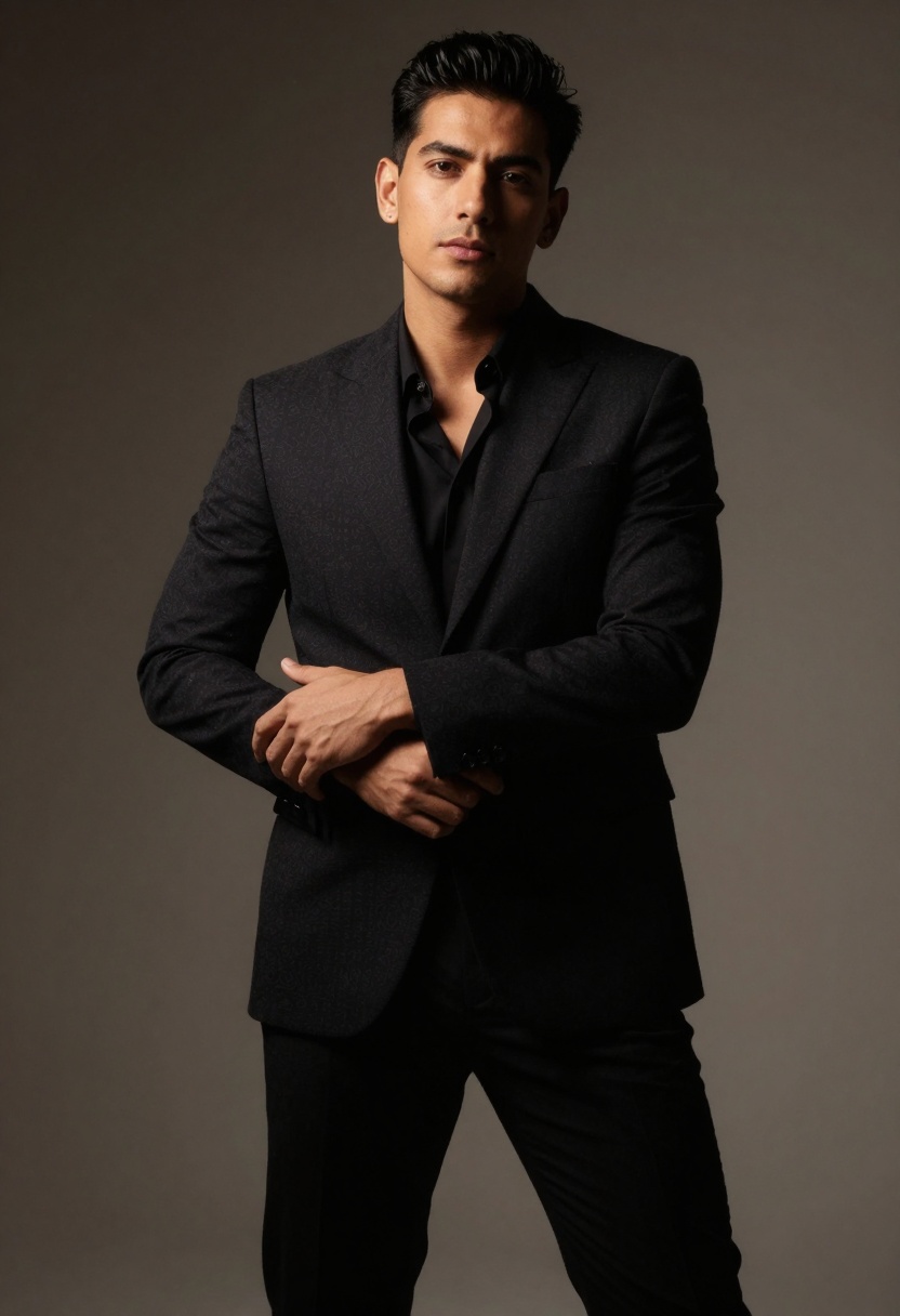 Professional portrait with sophisticated lighting and composition