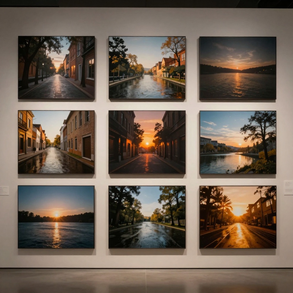 Gallery showcase of various AI-generated artistic images