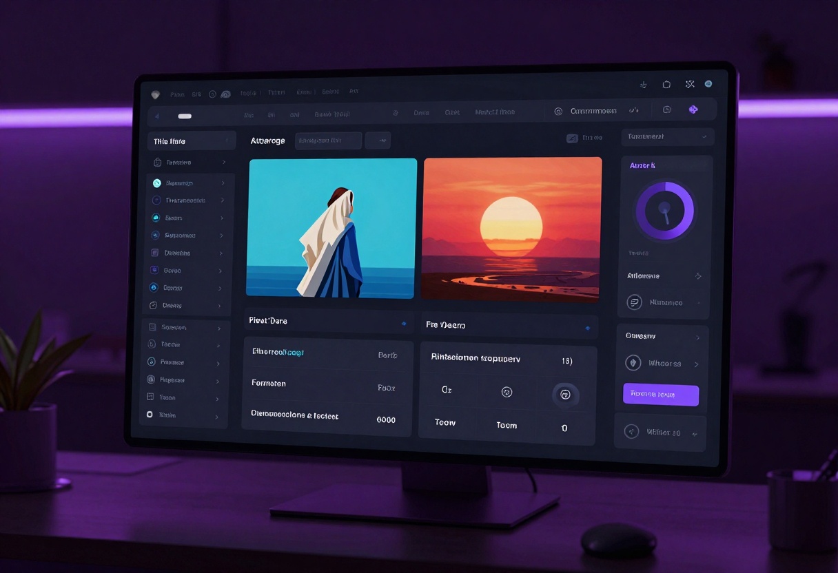 Modern AI interface for professional content generation