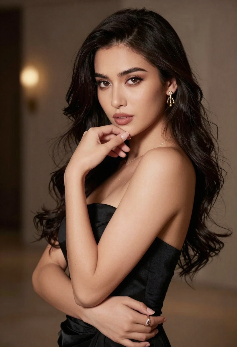 Sensual artistic portrait with professional lighting