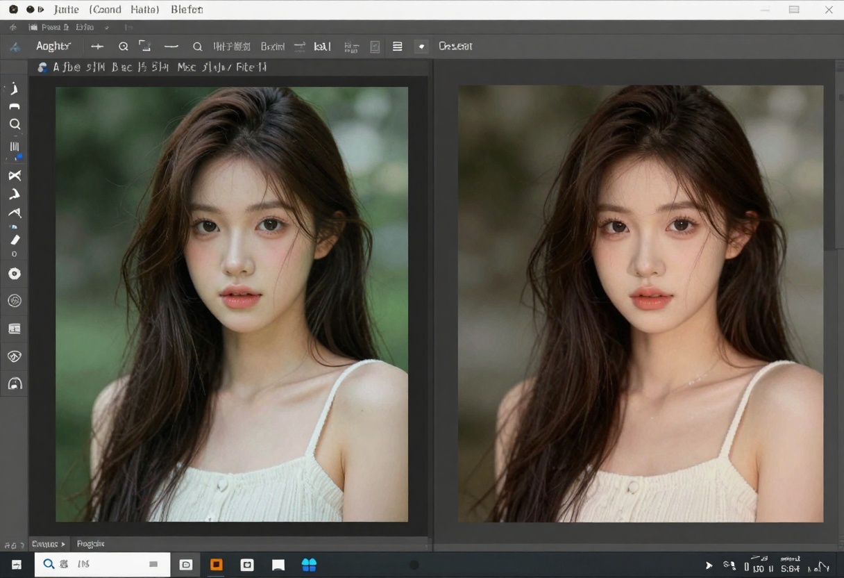 Before and after quality comparison