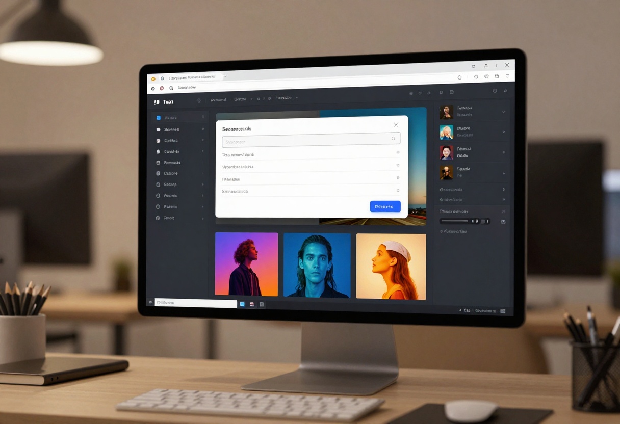 Modern AI image generation interface Modern AI image generation interface