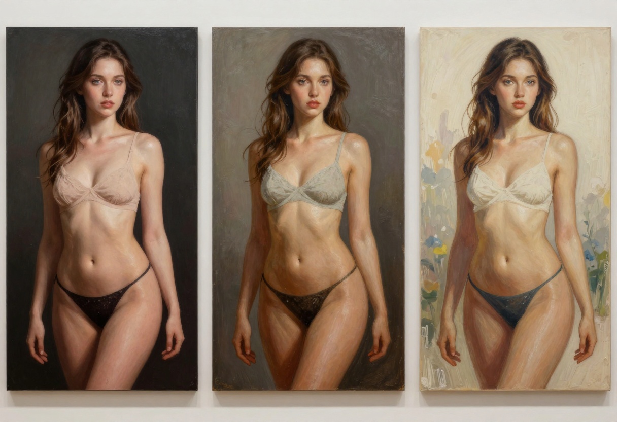 Style comparison showing different artistic approaches Style comparison showing different artistic approaches