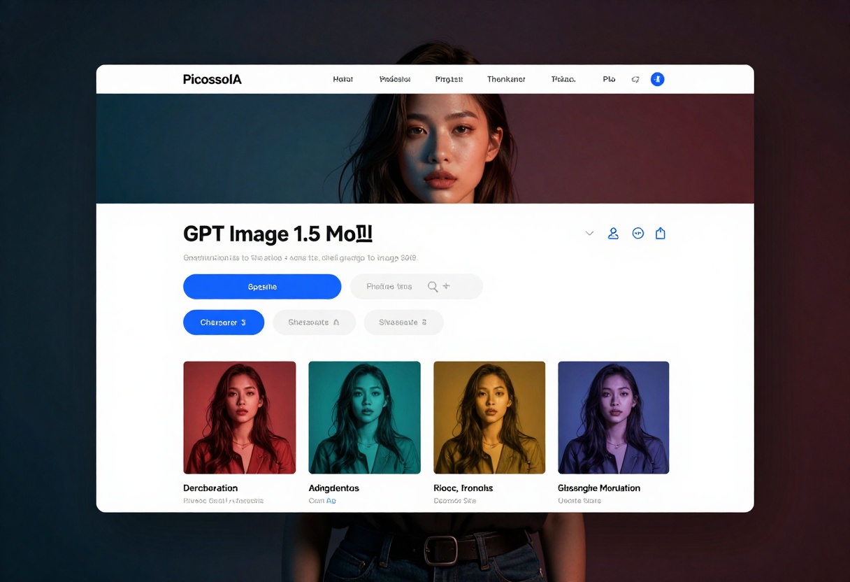PicassoIA platform showing GPT Image 1.5