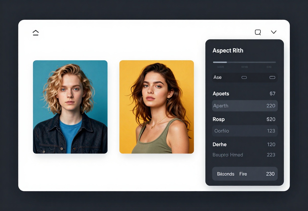 UI showing aspect ratio settings